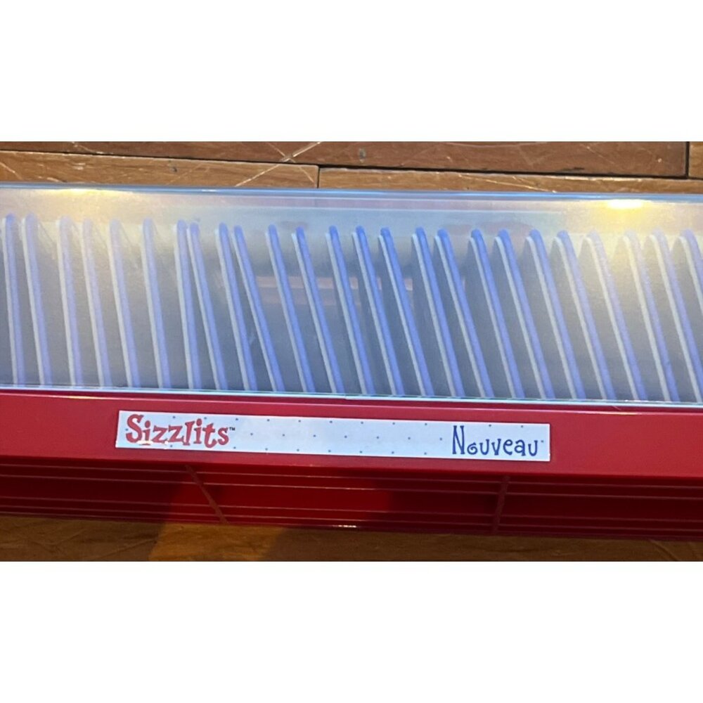 NEW Sizzix Sizzlits Alphabet Set Nouveau With Storage Case